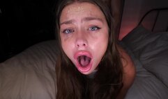 THROAT GOAT! Extra sloppy deep throat and fucked with cum on face! Spit play slut!