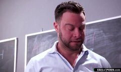 Asian teen student spanked by a teacher