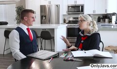 Busty blonde teen fucks hunk guy bigcock