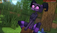HornyCraft [Minecraft Parody Hentai game ] Ep.11 enderman girl loves to sit on Steve face