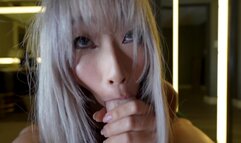 Cute Asian Girlfriend Sucks Huge Cock For Cum -Raya Steele