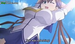 Hentai busty teen in stockings plays with her friend