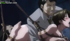 Hentai beautiful busty lady has bondage sex