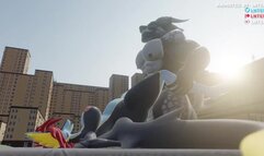 Macro Giantess and Giant Dragon Growth Animation