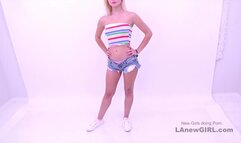 Petite teen gets her little pussy fucked by hard cock