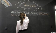 Shy classmate sucks teacher's big cock after class ! 18 y.o.