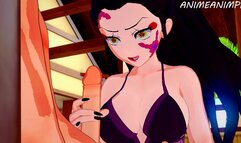 Demon Slayer Hentai: Daki Gives Tanjiro A Handjob Until Huge Cum Explosion on Face