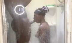 AFTER SHE FOUND MY CAM BBC SHOWER SEX AT ITS BEST !!! WITH SLIM EBONY STEP-SISTER
