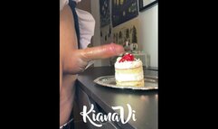 Adorable Femboy Maid with Huge Cock Cums On Cake and Eats it