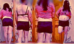 Solo Sexy Shemale at Home Privately Dressing and Getting Ready for Cam Shows