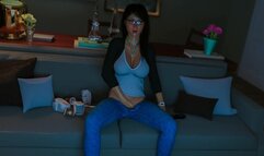 Noemi’s Toscana Rebirth: Horny Indian Desi Girl Fingers Her Pussy While Watching Porn-Ep5