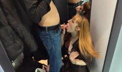 We went to choose her clothes and she got horny in the locker room