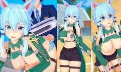 [Hentai Game Koikatsu! ]Have sex with Big tits SAO Shinon(ALO).3DCG Erotic Anime Video.