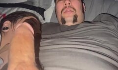 A hard dick for her to suck on a handsome mustache man