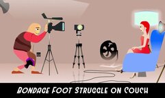 On the couch Bondage Struggle