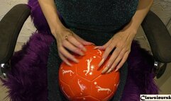 I try to destroy this soccer ball with a few nails, but in the end I puncture it with my pinky