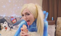 Samus Aran Jerk off and cum