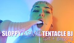 Sloppy ASMR Tentacle Blow Job + Gagging