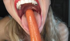 Hotdog sucking