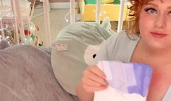 Diapering myself in the crib