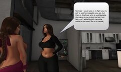 TOPLESS MILF WRESTLING: Nicole and Lucy vs Paige SD