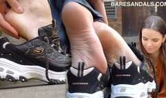 Severine's feet in and out of her sneakers - Video update 12173 HD