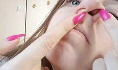 A demonstration of a stupid face, and nose holes