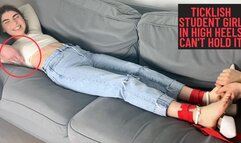 Ticklish in High Heels - "Please, not my weak spot!"