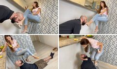 Paulinha feeding the slave the right way