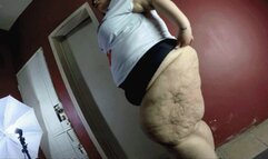 Fondling Martina Velarde's mighty and massive thighs