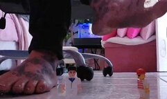 LOLA VS LEGOS endo Vore Legos have come to life and get crushed and eatenGiantess Foot Crush & Vore up close chewing Lego men Belly and digestion show mov