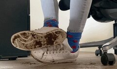 MUDDY WHITE ADIDAS SNEAKERS - MOV HD