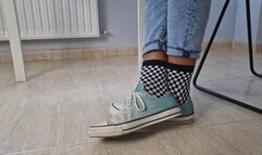 Dipping in Converse under the table