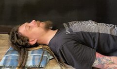 Barefoot face and neck trampling