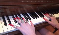 long red fingernails playing piano - full clip - 1920x1080(*wmv)