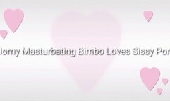 Horny Masturbating Bimbo Loves Sissy Porn
