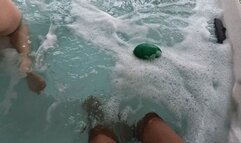 Giantesses Wives in Hot Tub with Teeny Husband POV V2 1080
