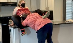Hot Horny SSBBW Blonde Milf Realtor Flirts With Renter Client & Gets Doggystyle Creampie In Pussy, Black Cumming Inside