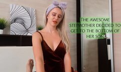 A cheeky stepmother came in and brazenly took her stepson's cock in her mouth, asked her to fuck.