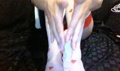 POV FOOTJOB IN STOCKINGS