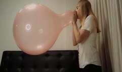 Alla makes a B2P balloon 17 inches sitting on a fitness ball!!!