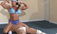 Muscle Girl Spiderman Wrestling Fantasy