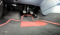 Laetitia drives a Dacia - feet POV