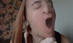 Oxygen deprivation through tights on the face