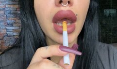 Close up smoking Marlboro