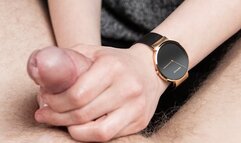 Most sexy and elegant wristwatch Handjob with BERING