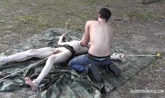 Damien Rage gets zapped on the tarp