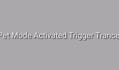 Pet Mode Activated Trigger Trance Audio