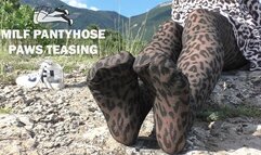 Nylon Goddess Paws Tease On A Summer Sunny Day In The Mountains