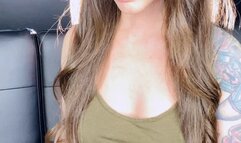 Smoking in Green Tank Top